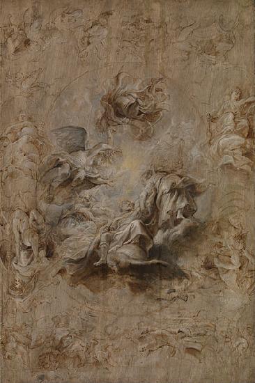 Peter Paul Rubens Multiple Sketch for the Banqueting House Ceiling oil painting image